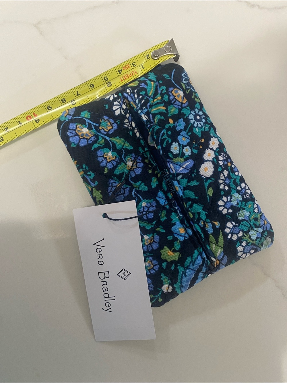 Vera Bradley Navy Floral Quilted Tissue Holder with Blue & Green Accents - Picture 3 of 5